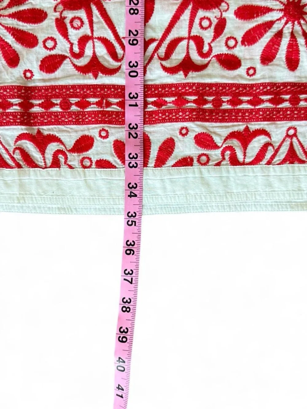 Tory Burch embroidered cotton bohemian tunic dress Size 8